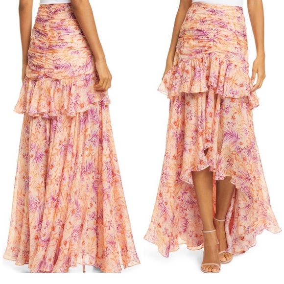 Fie Floral Silk Maxi Skirt by AMUR - Picture 2 of 10